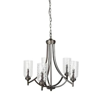 allen + roth Latchbury 5-Light Aged Bronze Transitional Dry rated Chandelier - $110