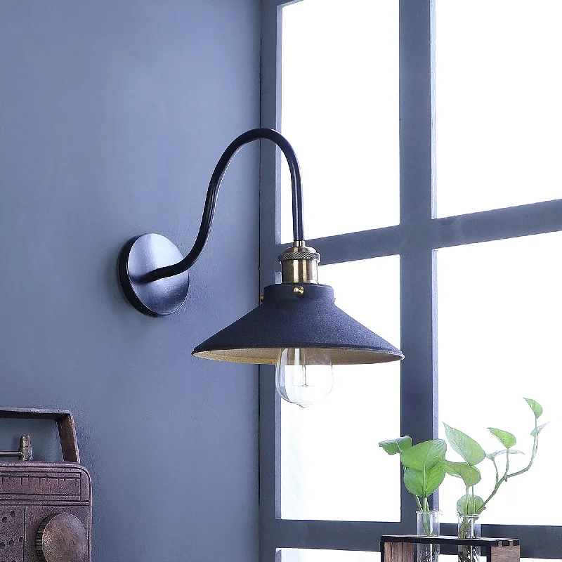 Ancient Black Metal Wall Light by SS Lightings