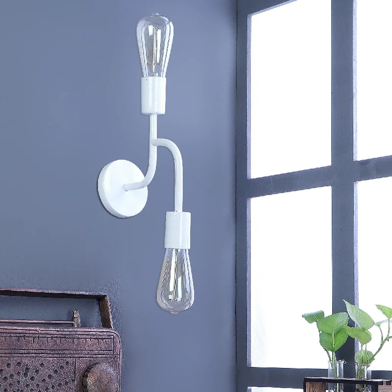 Flute White Metal Wall Light by SS Lightings