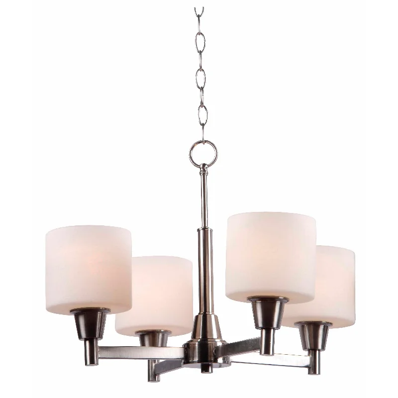 Hampton Bay Oron 4-Light Brushed Nickel Reversible Chandelier  - $100