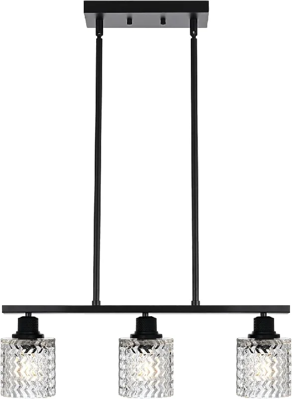 Lucidce Pendant Light Fixtures 3-Lights Black Chandelier - $50