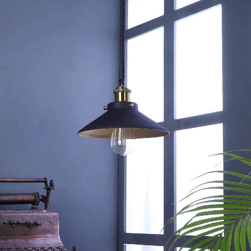 Nora Black Metal Single Hanging Light By Ss Lightings