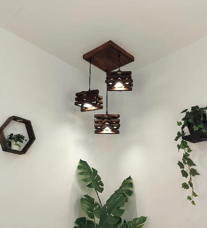 Star Brown Cluster Hanging Lamp (BULB NOT INCLUDED)