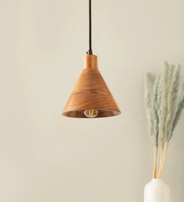 Teak Wood Cased Pendant Light