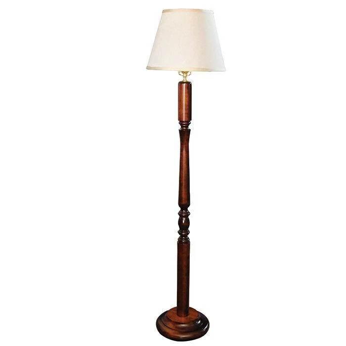 Amish Turned Reading Lamp with Round Base