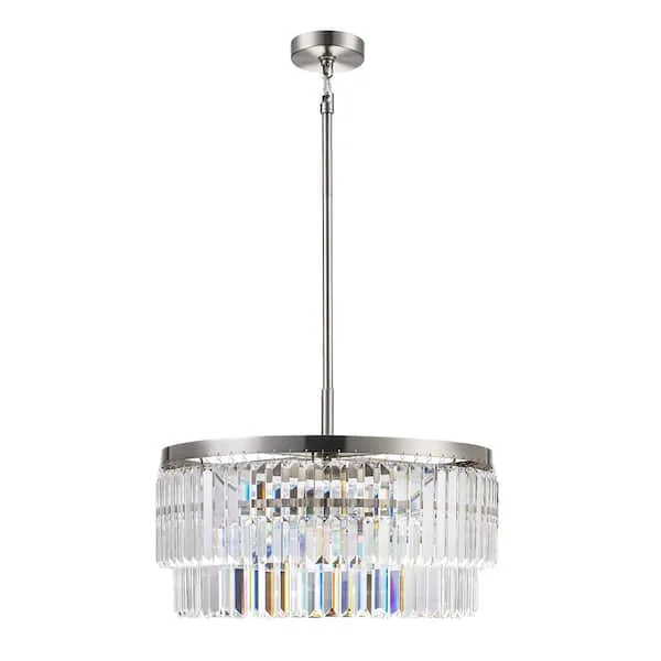 Winthrop 3-Light Modern Brushed Nickel Chandelier Light Fixture - $175