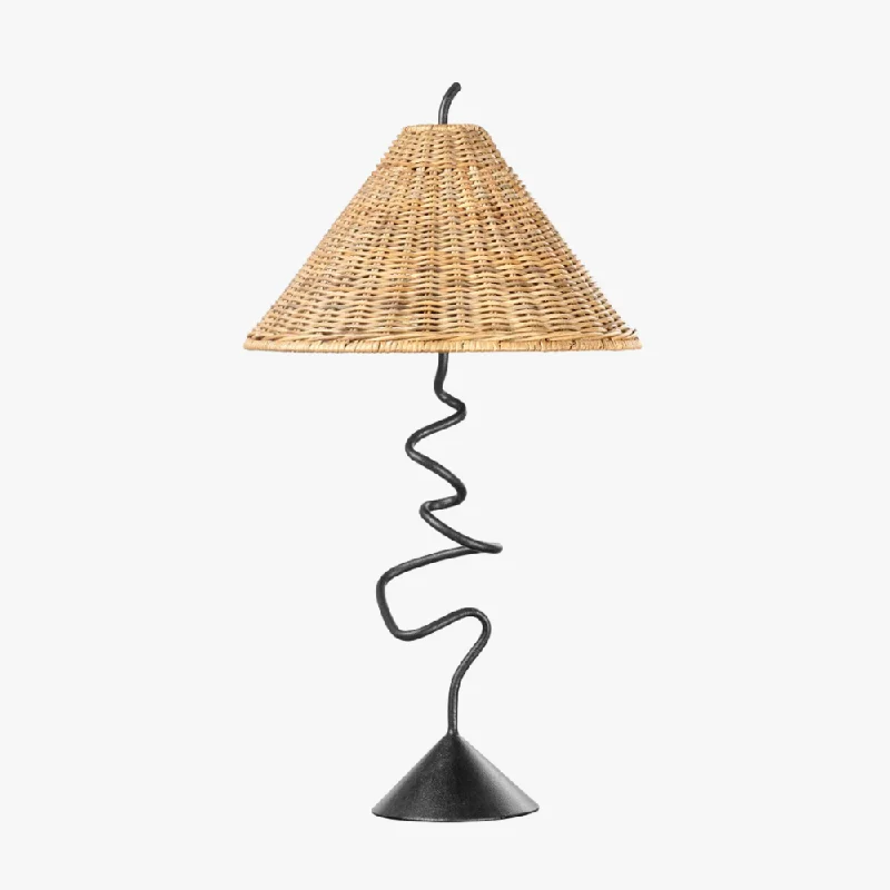 Alaric Rattan Shade Lamp