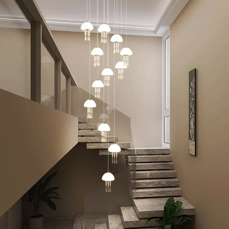 Jelly Fish Staircase Chandelier Lighting Decor