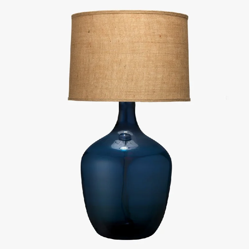 Navy Demi John Glass Lamp