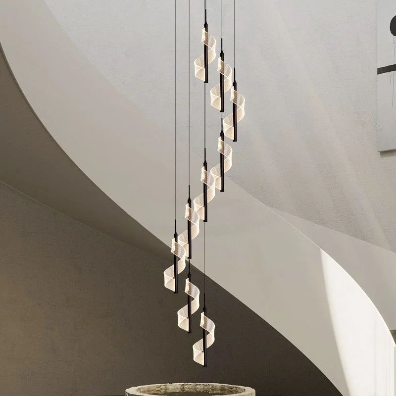 Staircase Spiral Chandelier: Illuminate with Elegance