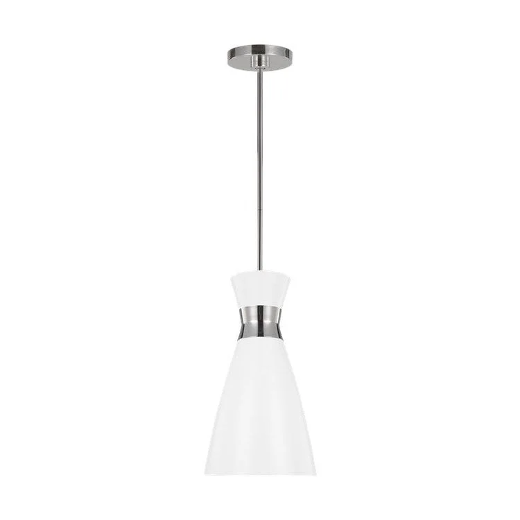 Pendant Heath Ellen DeGeneres 1 Lamp Polished Nickel 60 Watts