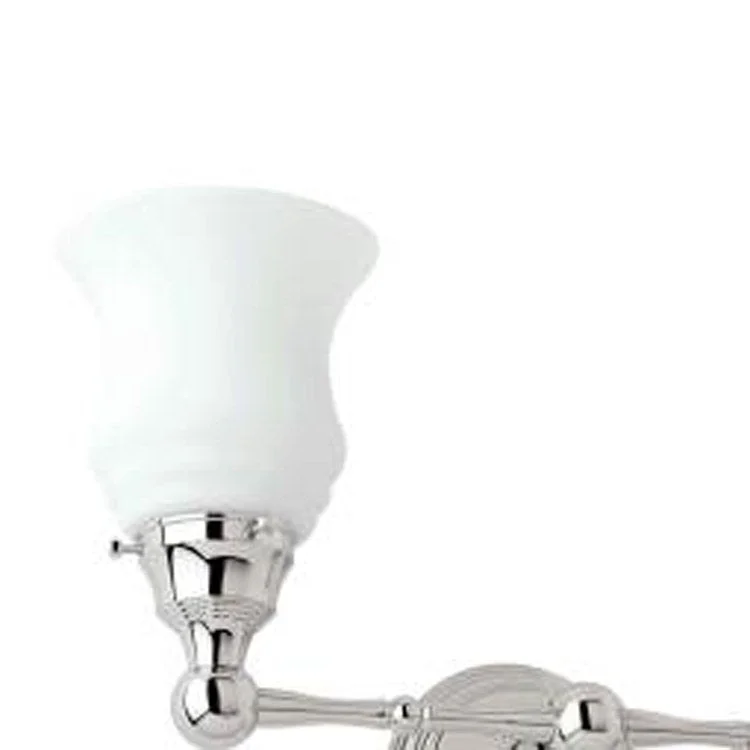 Sconce Chelsea 2 Lamp Polished Nickel Glass or Shade Nuage UL Listed A-19 100 Watt