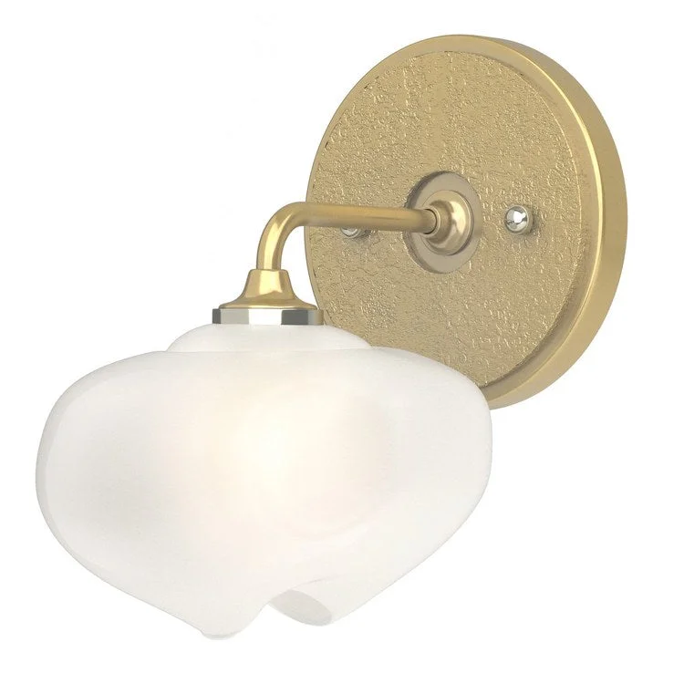 Ume Single-Light Curved-Arm Bathroom Wall Sconce