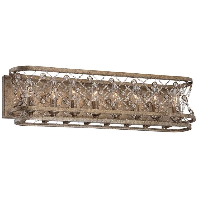 Vel Catena Eight-Light Bathroom Vanity Fixture