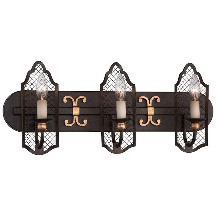 Cortona Three-Light Bathroom Vanity Fixture