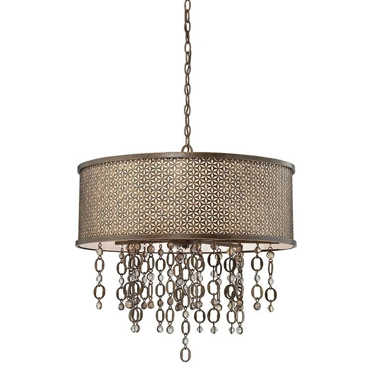 Ajourer Eight-Light Drum Pendant