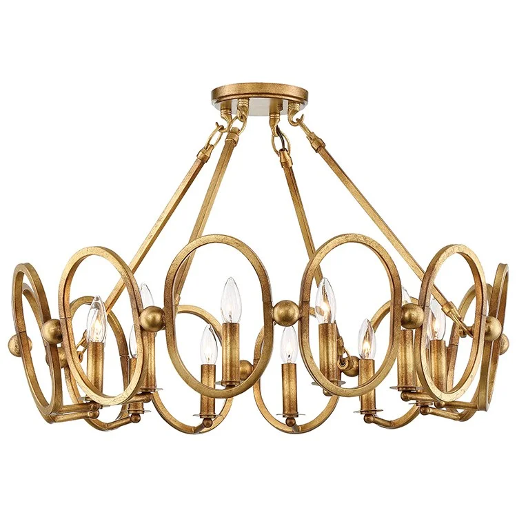 Clairpointe Twelve-Light Semi-Flush Mount Ceiling Fixture