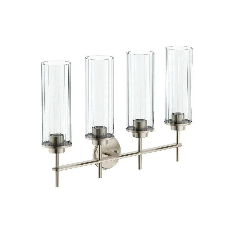 Bath Light Greenfield 4 Globe 4 Lamp Brushed Nickel Glass or Shade Globe