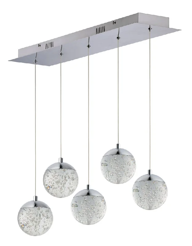 Orb II 7" 5 Light Multi-Light Pendant in Polished Chrome