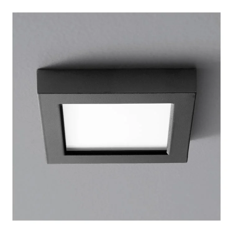 Altair Single-Light 5" LED Square Flush Mount Ceiling Fixture - Black