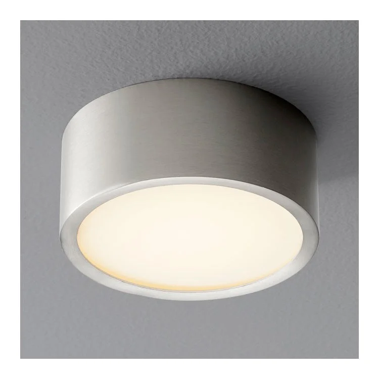 Peepers Single-Light 4.75" Flush Mount Ceiling Fixture - Satin Nickel