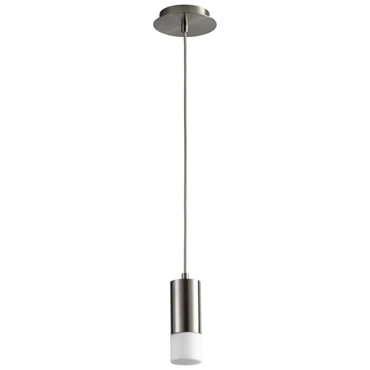 Magneta Single-Light LED Mini Pendant with Glass Shade - Satin Nickel