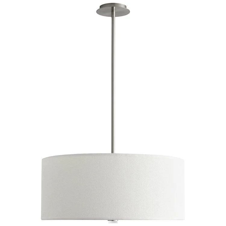 Echo Three-Light 24" LED Drum Pendant - Satin Nickel