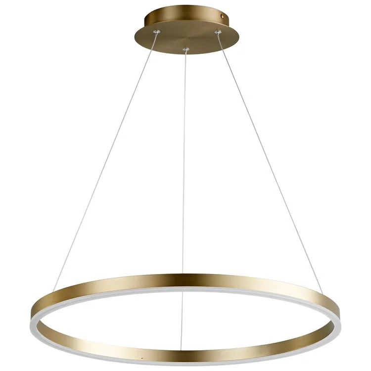 Circulo Single-Light 24" Pendant - Aged Brass