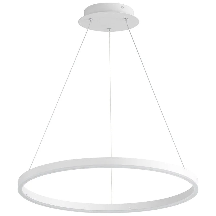 Circulo Single-Light 24" Pendant - White