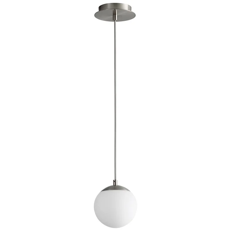 Luna Single-Light 6" Globe Pendant - Satin Nickel