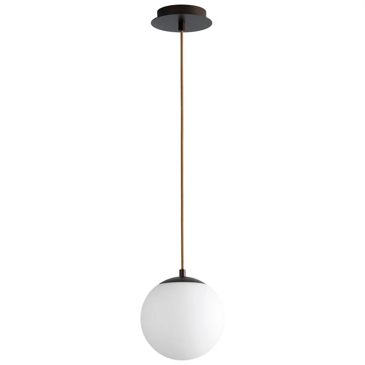 Luna Single-Light 8" Globe Pendant - Oiled Bronze