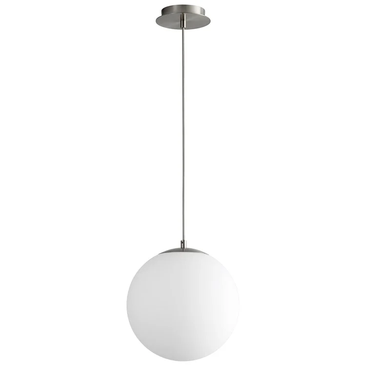 Luna Single-Light 12" Globe Pendant - Satin Nickel