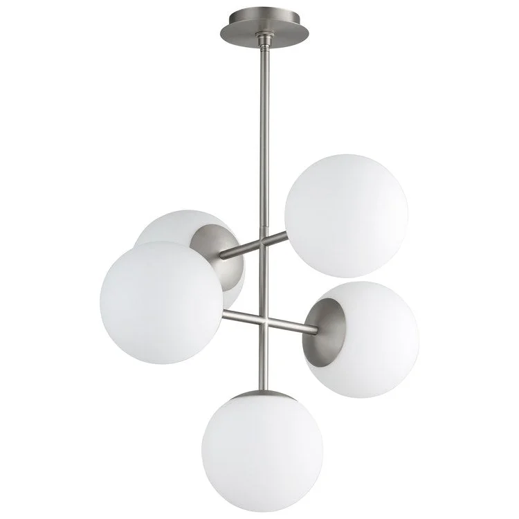 Nebula Five-Light 8" LED Pendant - Satin Nickel