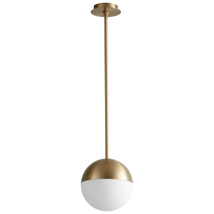 Terra Single-Light 10" LED Globe Pendant - Satin Nickel