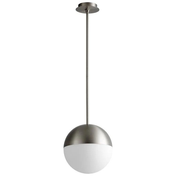 Mondo Single-Light 12" Globe Pendant - Satin Nickel