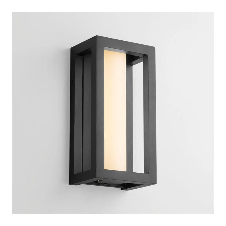 Aperto Single-Light Small Outdoor Wall Sconce - Black