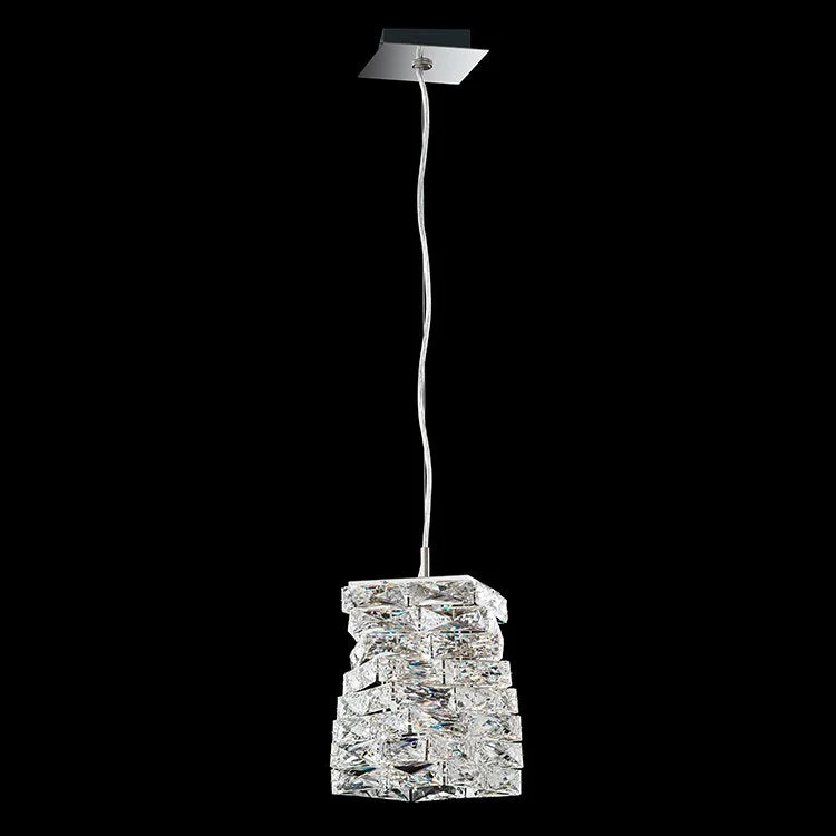 Glissando Single-Light LED Pendant with Clear Swarovski Crystals