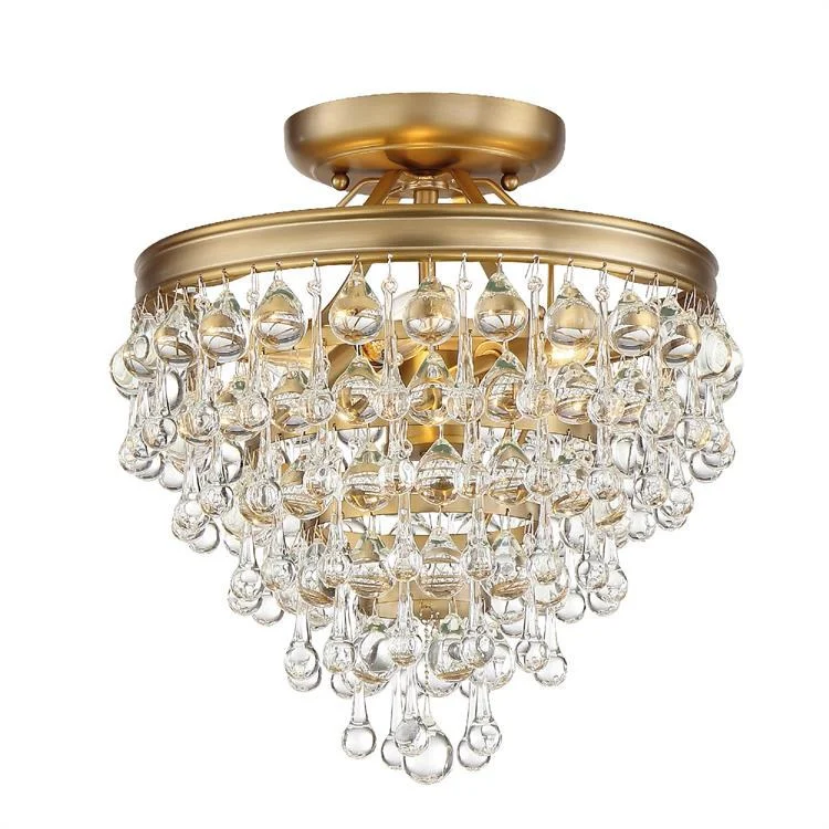 Calypso Three-Light Flush Mount Ceiling Fixture