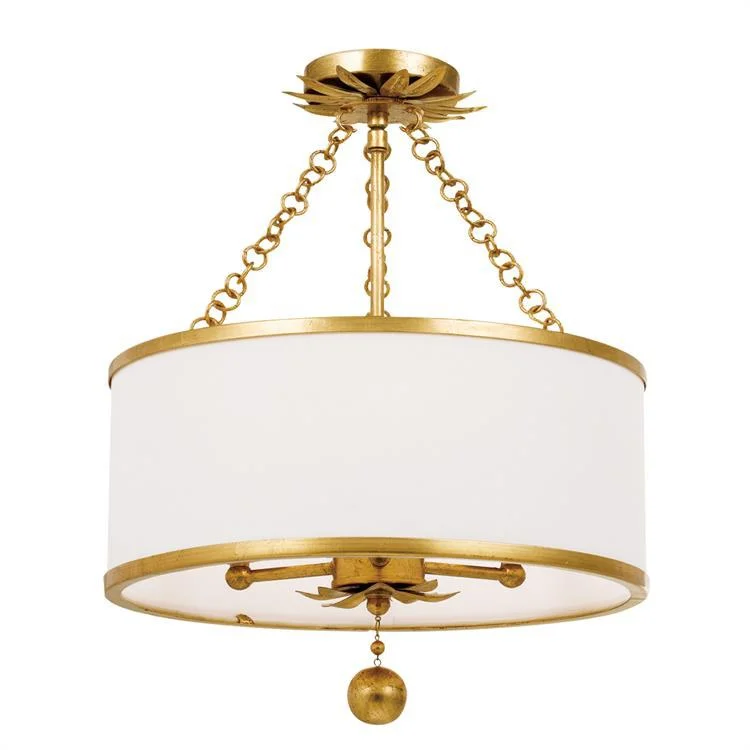 Broche Three-Light Flush Mount Ceiling Fixture