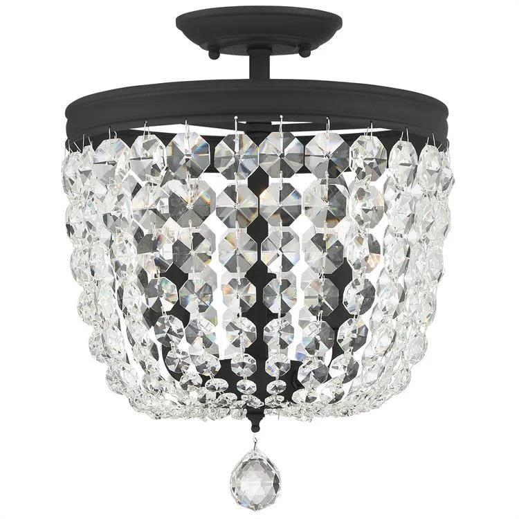 Archer Three-Light Swarovski Flush Mount Ceiling Fixture