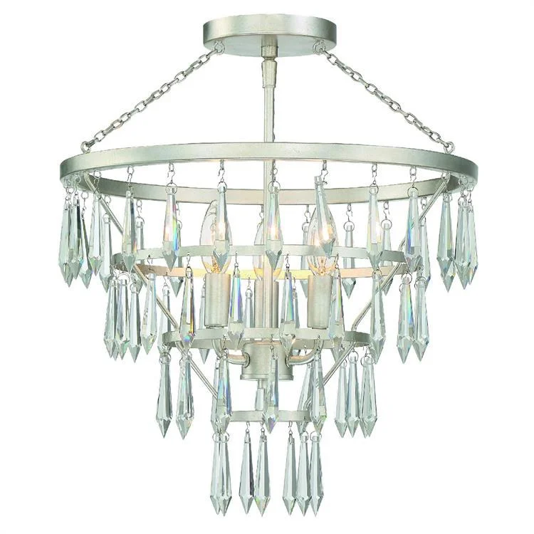 Lucille Three-Light Flush Mount Ceiling Fixture