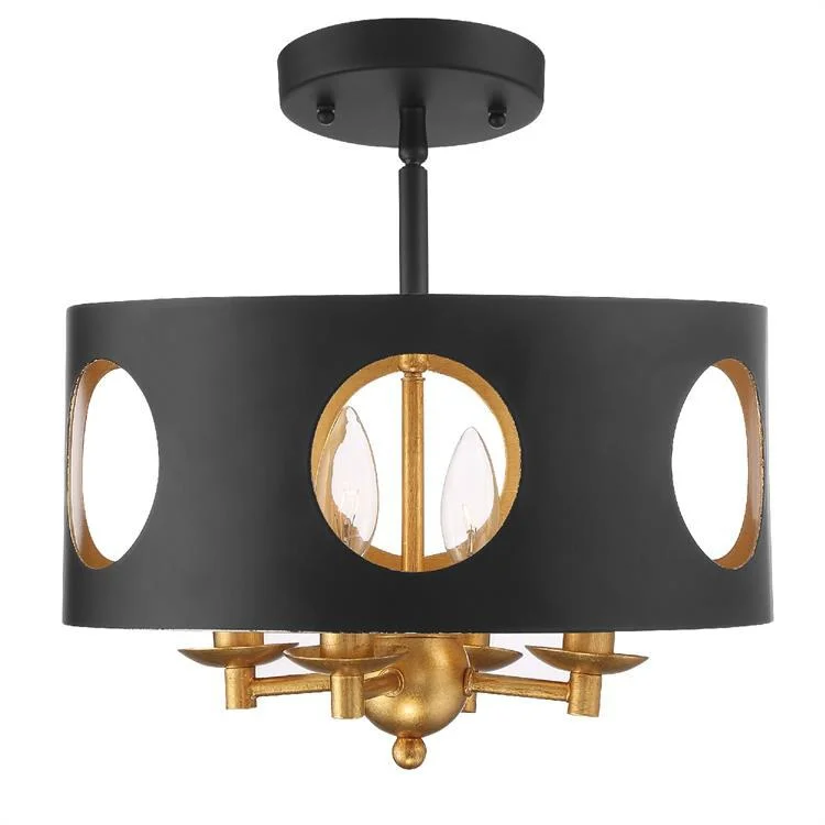 Odelle Four-Light & Flush Mount Ceiling Fixture