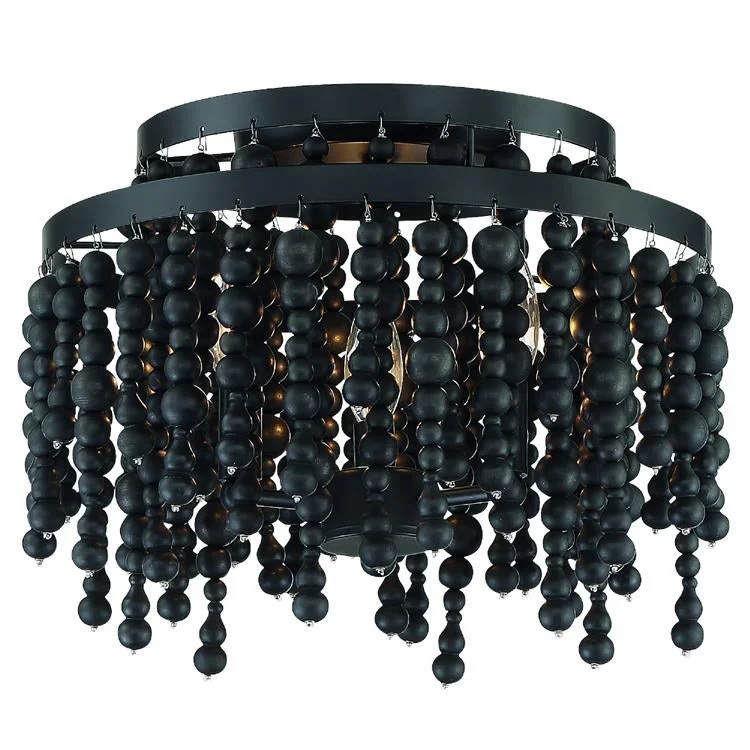 Poppy Three-Light Flush Mount Ceiling Fixture