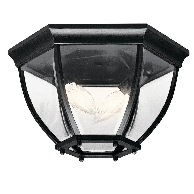 Two-Light Outdoor Flush Mount Ceiling Fixture