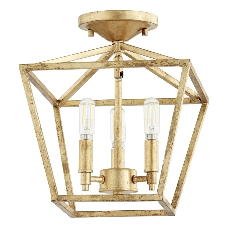 Gabriel Three-Light Flush Mount Ceiling Fixture