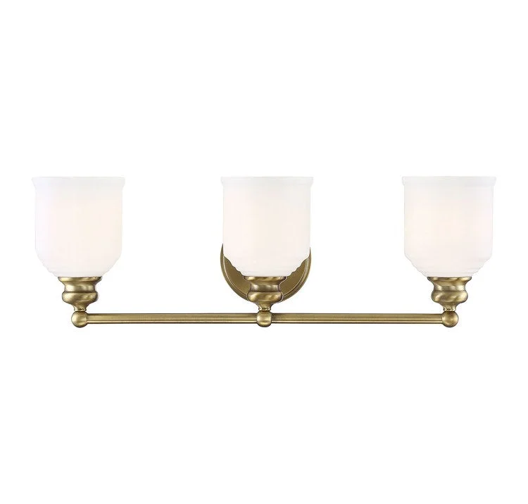 Melrose Three-Light Bathroom Vanity Fixture