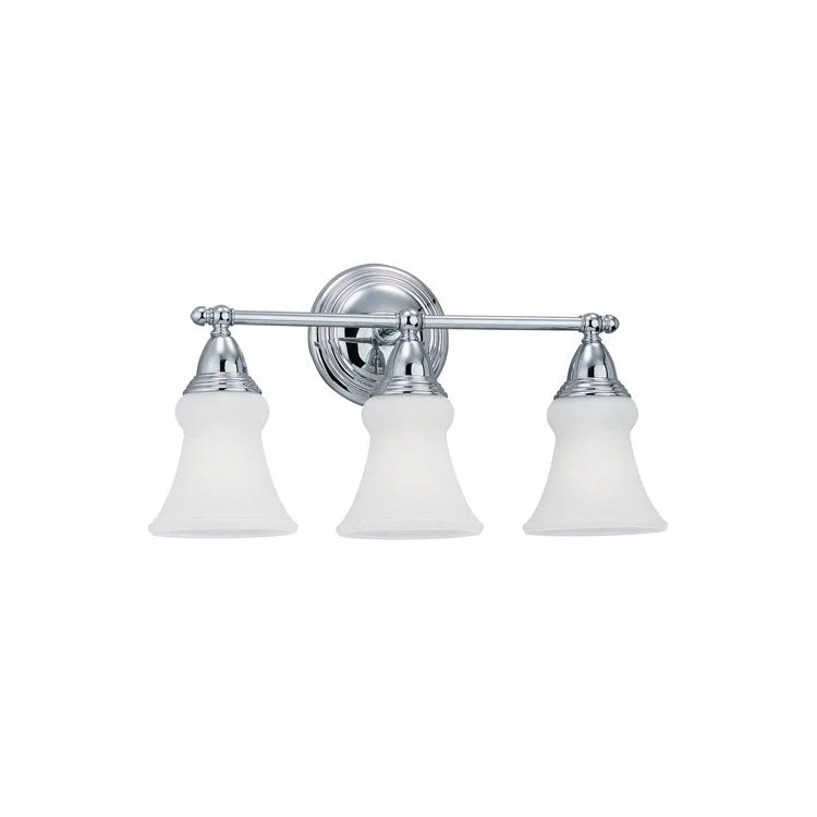 Sagemore Three-Light Bathroom Vanity Fixture