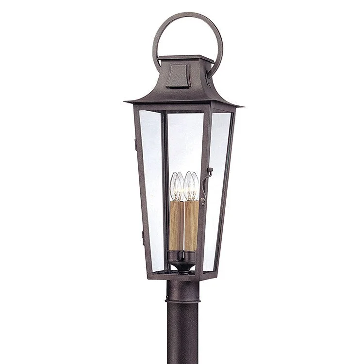 Parisian Square Four-Light Large Outdoor Post Lantern